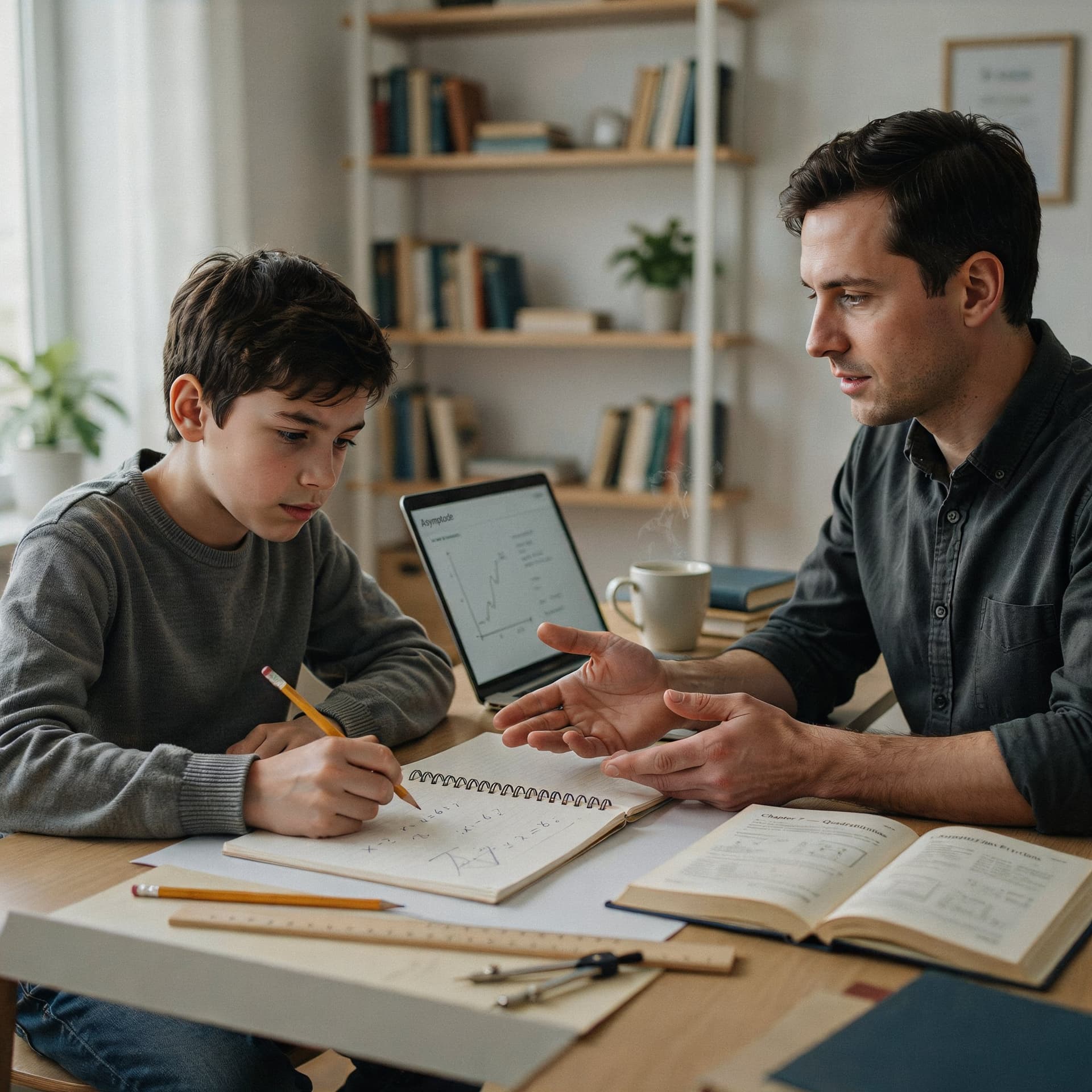 A mentor guiding a student one-on-one during a calm, structured private session